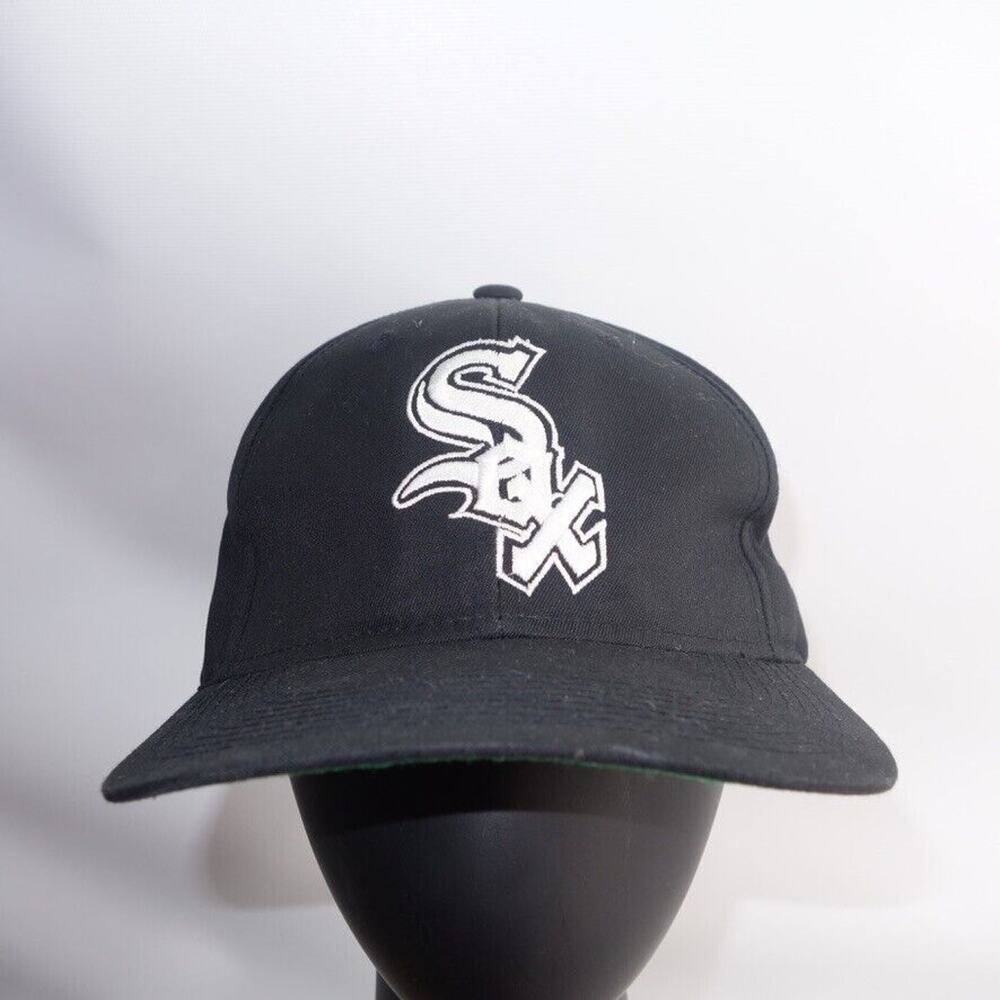 Vtg Rare MLB Chicago White Sox G Cap Plain Logo‎ Snapback Hat Cap